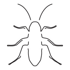 cockroach icon isolated on white background, vector illustration.