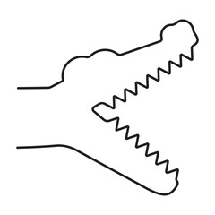 crocodile icon isolated on white background, vector illustration.