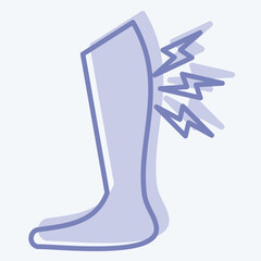 Icon Shin. related to Orthopedic symbol. two tone style. simple design editable. simple illustration