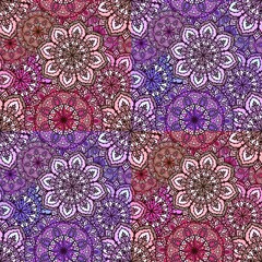 Abstract geometric floral seamless mandala pattern for fabrics and linens and wrapping paper and fashion