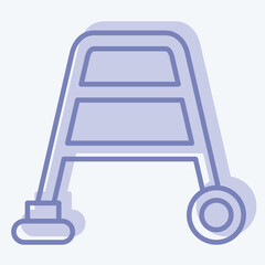 Icon Walker. related to Orthopedic symbol. two tone style. simple design editable. simple illustration