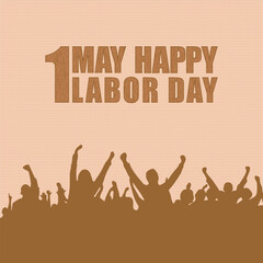 1st May International Labor Day vector banner template