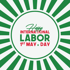 1st May International Labor Day vector banner template