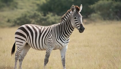 Fototapeta na wymiar A Zebra In A Safari Exploration