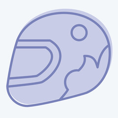 Icon Racing Helmet. related to Racing symbol. two tone style. simple design editable. simple illustration