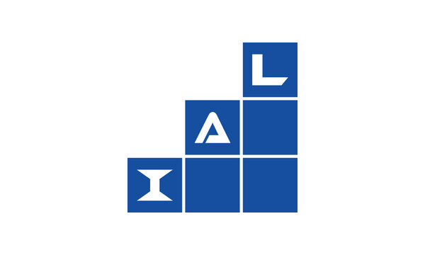 IAL initial letter financial logo design vector template. economics, growth, meter, range, profit, loan, graph, finance, benefits, economic, increase, arrow up, grade, grew up, topper, company, scale