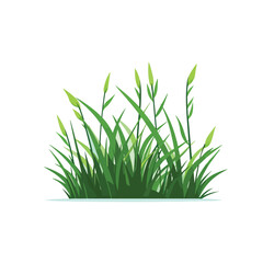 Grass icon flat vector illustration isolated white