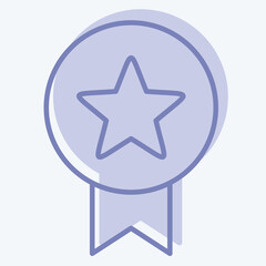 Icon Badge. related to Award symbol. two tone style. simple design editable. simple illustration