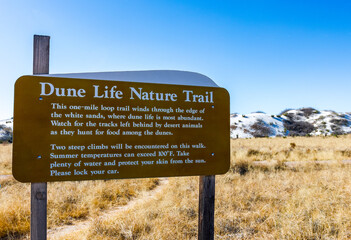 Beautiful landscape seen from Dune Life Nature Trail at White Sands NP. © Jeffrey