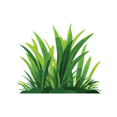 Grass icon flat vector illustration isolated white