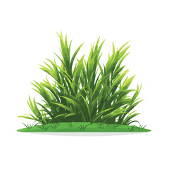 Grass icon flat vector illustration isolated white