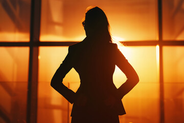 Successful woman background, female empowering, female success, women at work