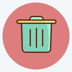 Icon Reduces Waste. suitable for education symbol. flat style. simple design editable. design template vector. simple illustration