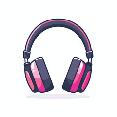 Headphone icon of color style design vector templat