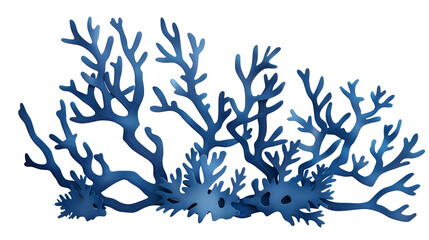Blue coral cut out
 - obrazy, fototapety, plakaty