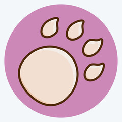 Icon Animal Track. suitable for education symbol. flat style. simple design editable. design template vector. simple illustration