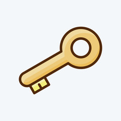 Icon Access Key. suitable for Security symbol. flat style. simple design editable. design template vector. simple illustration