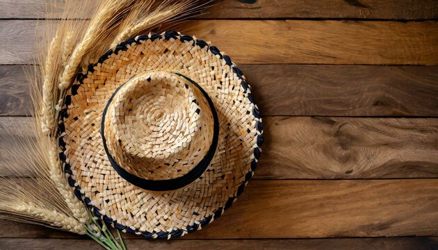 PLANO DE FUNDO QUE RETRATA UM CHAP&Eacute;U DE PALHA EM UM CONCEITO DE UMA TRADICIONAL FESTA JUNINA: FESTA T&Iacute;PICA COMUMENTE COMEMORADA NO M&Ecirc;S DE JUNHO NO BRASIL