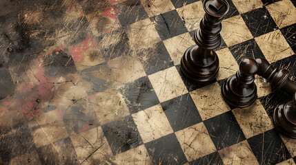 Vintage chess themed background, chess wallpaper, chess game
