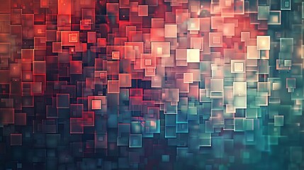 Another variation of an abstract square pixel mosaic background, emphasizing the pixelated effect