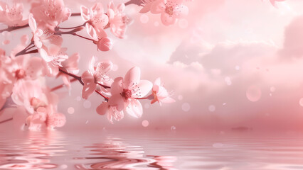 A Dance of Peach Blossoms and Pink Skies