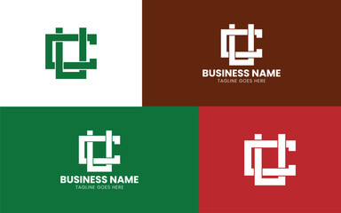 Interlocking UC Monogram logo, CU monogram design in a badge