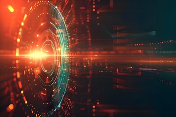 Exploring Quantum Computing and Big Data Analytics Through Abstract Polygonal Grid Technology Lens Effect. Concept Quantum Computing, Big Data Analytics, Abstract Polygonal Grid