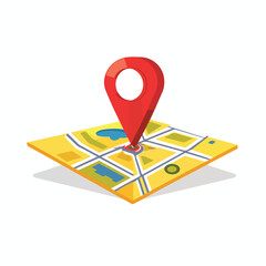 Map navigation localization icon image flat vector
