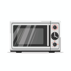 Microwave oven Isolated on a white background flat