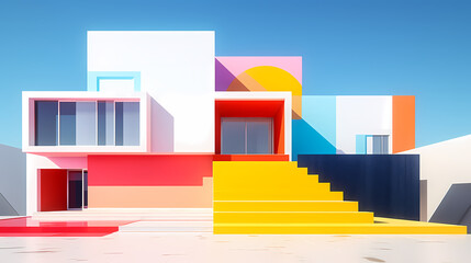 Abstract modern architecture, minimalist style