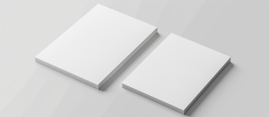 A3 and A4 paper mockup showcasing realistic blank white paper under soft lighting, featuring a clipping path for use as a branding identity template.