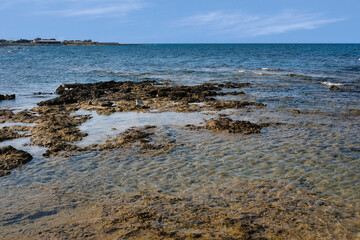 Idyllic landscape of South Italy  Puglia, Torre Guaceto natural reserve authentic nature with wonderful clouds