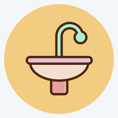 Icon Sinks. suitable for building symbol. flat style. simple design editable. design template vector. simple illustration