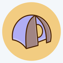 Icon Tent. suitable for education symbol. flat style. simple design editable. design template vector. simple illustration