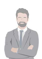 Business People Smiling In the Blank Space