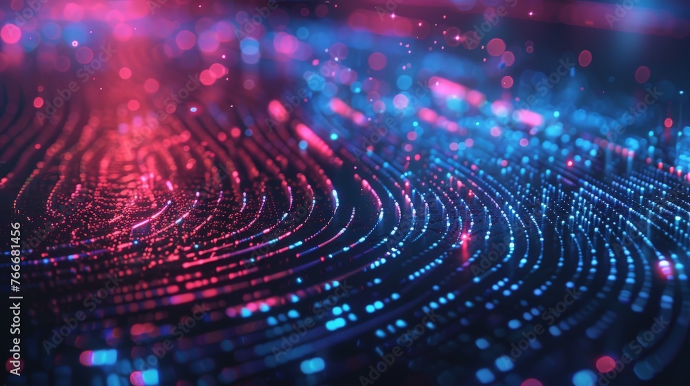 Aufkleber fingerprint cyber secure futuristic background beautiful modern background concept hi-tech technolog