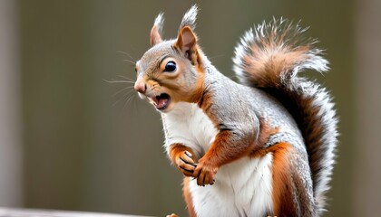 A Squirrel With Its Nose Twitching In The Air