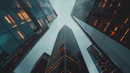 A cinematic view of a city skyscraper    AI generated illustration