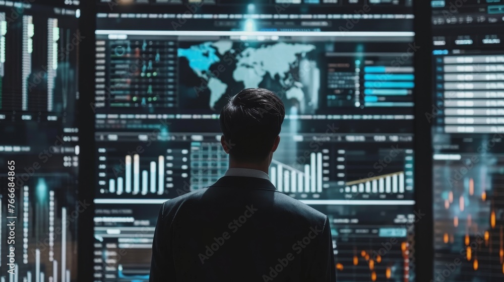 Poster business analytics cinematic captures of business analytics and data-driven decision-making processe
