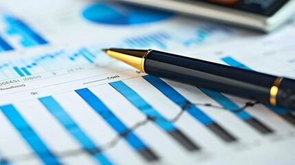 Economic Trends Detailed photographs illustrating economic trends and market dynamics including charts graphs and data visualiz  AI generated illustration