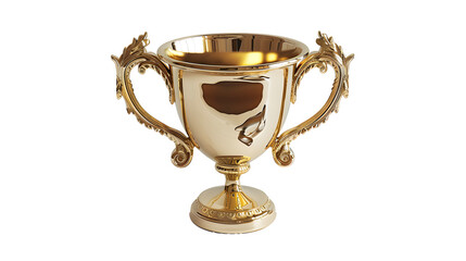 Fototapeta na wymiar Winner gold trophy cup cut out 