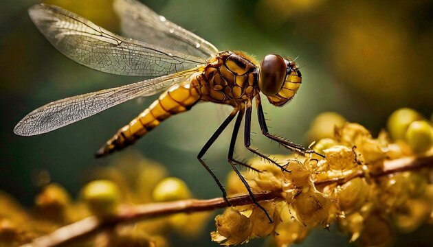 dragonfly close up, beautiful macro photography with abstract bokeh background