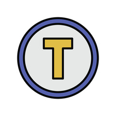 Fototapeta premium trademark icon with white background vector stock illustration