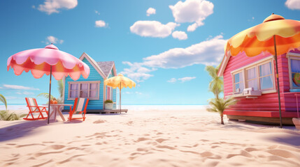 Holiday on colorful Beach