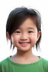 Portrait from little smiling asia schoolgirl