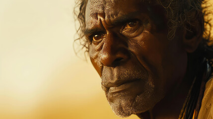 Portrait of a native Aboriginal man