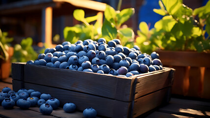 blueberries in a basket