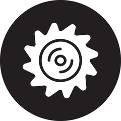 circular saw glyph icon
