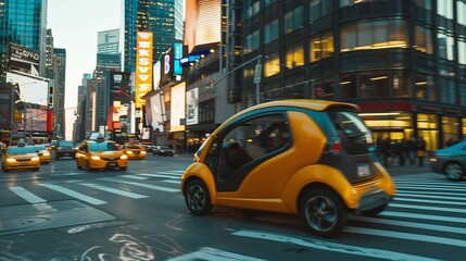 Urban Commuters Cinematic photographs of compact city cars capturing their maneuverability efficiency and suitability for urban  AI generated illustration