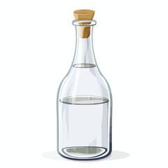 White Vinegar Bottle. Isolated on white background